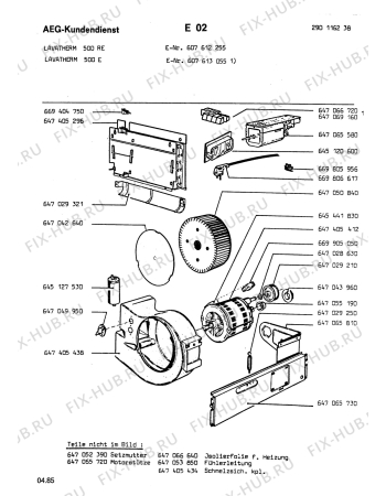 Взрыв-схема стиральной машины Aeg LAV500 E - Схема узла Section3